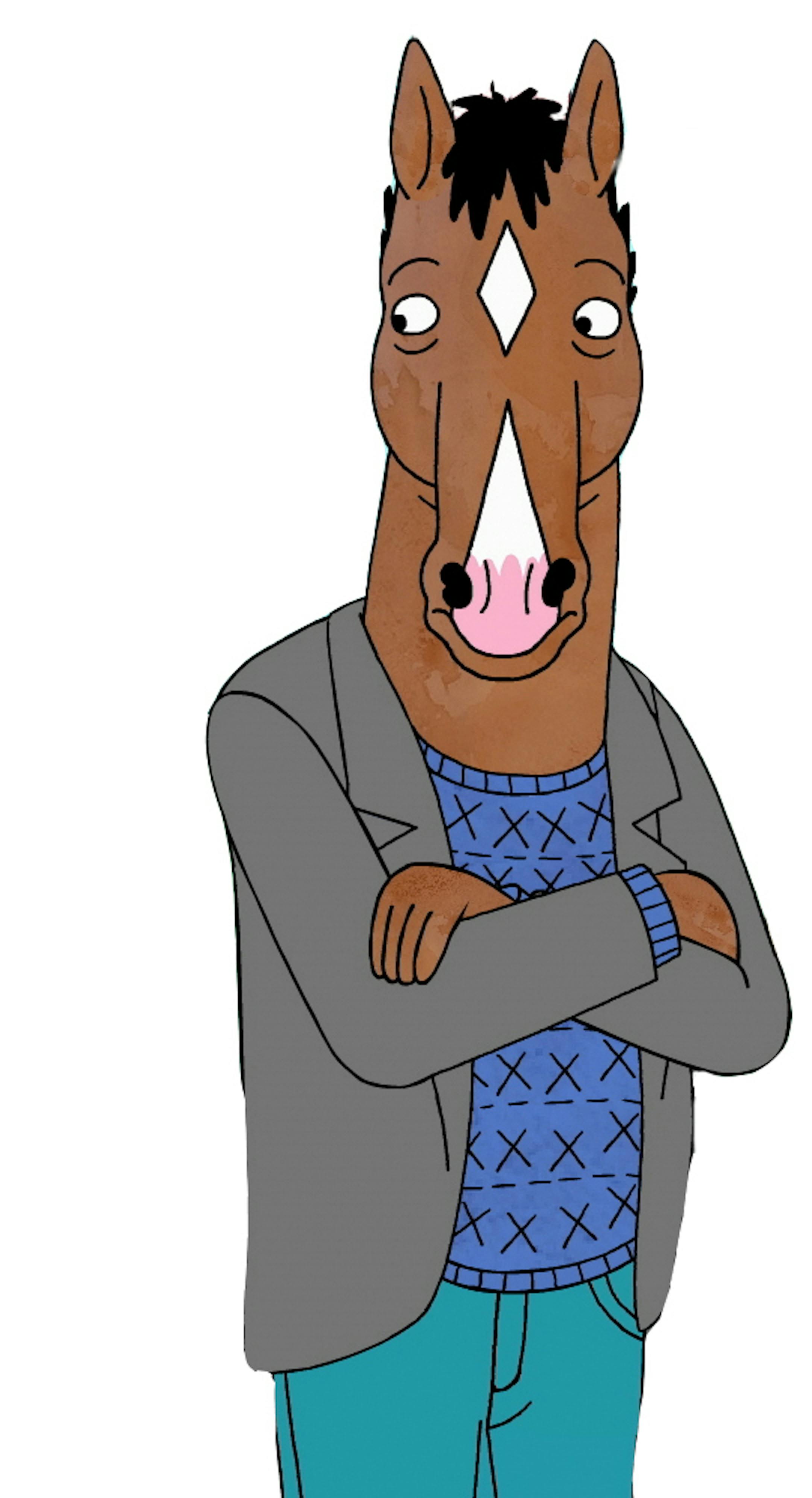 Todd (leftt, voiced by Aaron Paul) and BoJack (right, voiced by Will Arnett) in Netflix's "BoJack Horseman." Photo courtesy of Netflix.