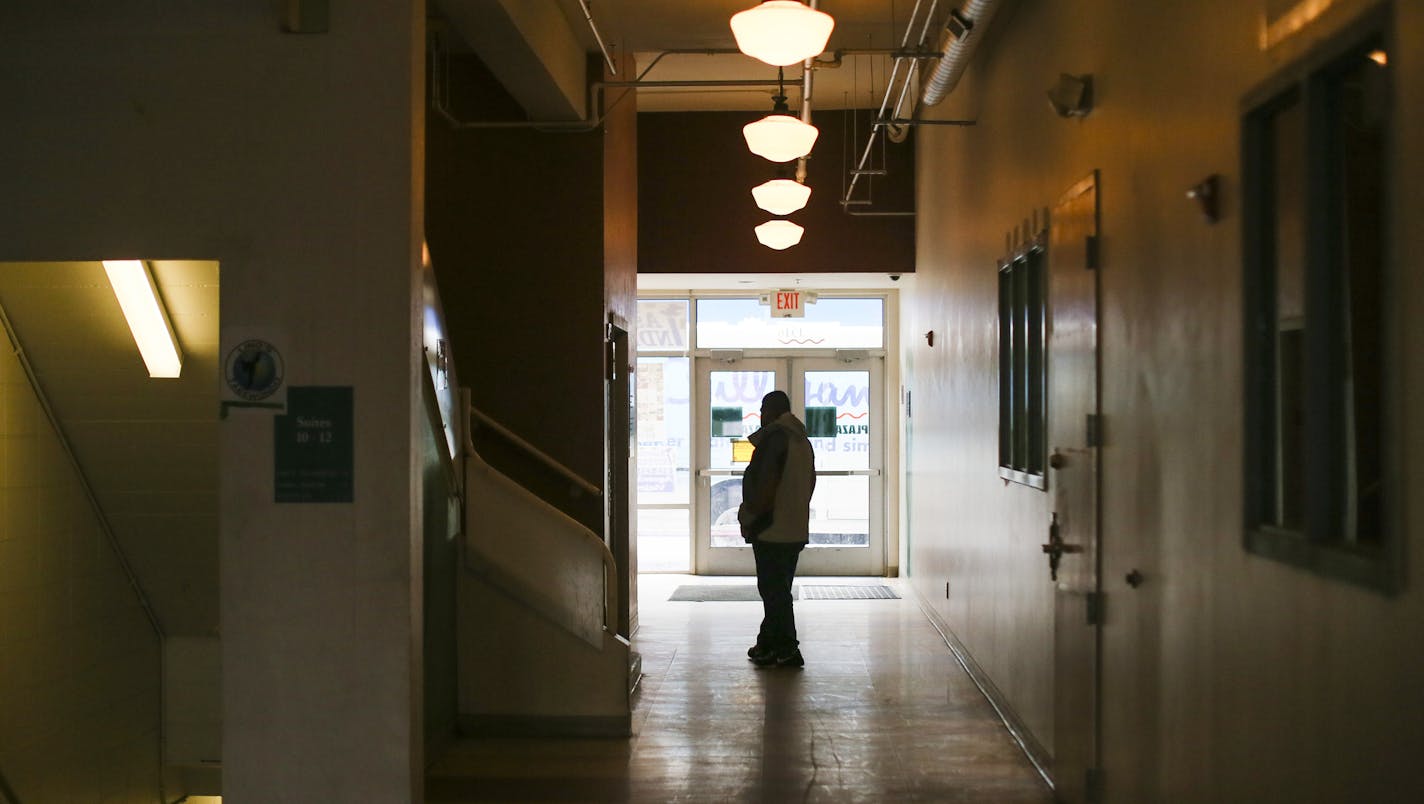 A man in the hallway at Plaza Verde on Monday, February 22, 2016, in Minneapolis, Minn. ] RENEE JONES SCHNEIDER &#x2022; reneejones@startribune.com