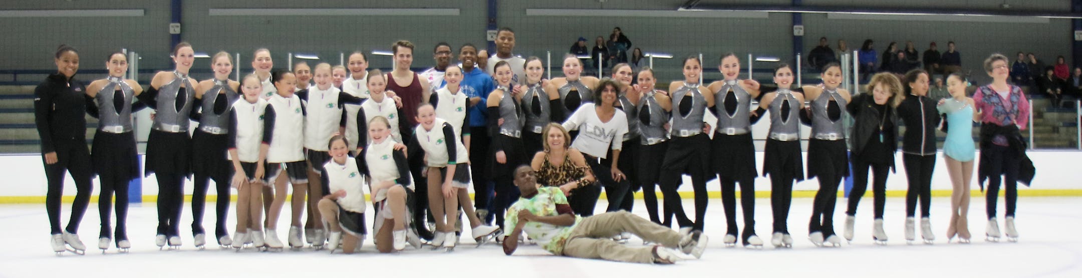 Members of the North High Polars basketball team skated with the Braemar Panache novice team at Breaking the Ice: A (Skating) Show of Optimism. Photo By: Matt Weber