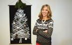 Katie Stahl and her wall tree ideal for people living in small spaces.