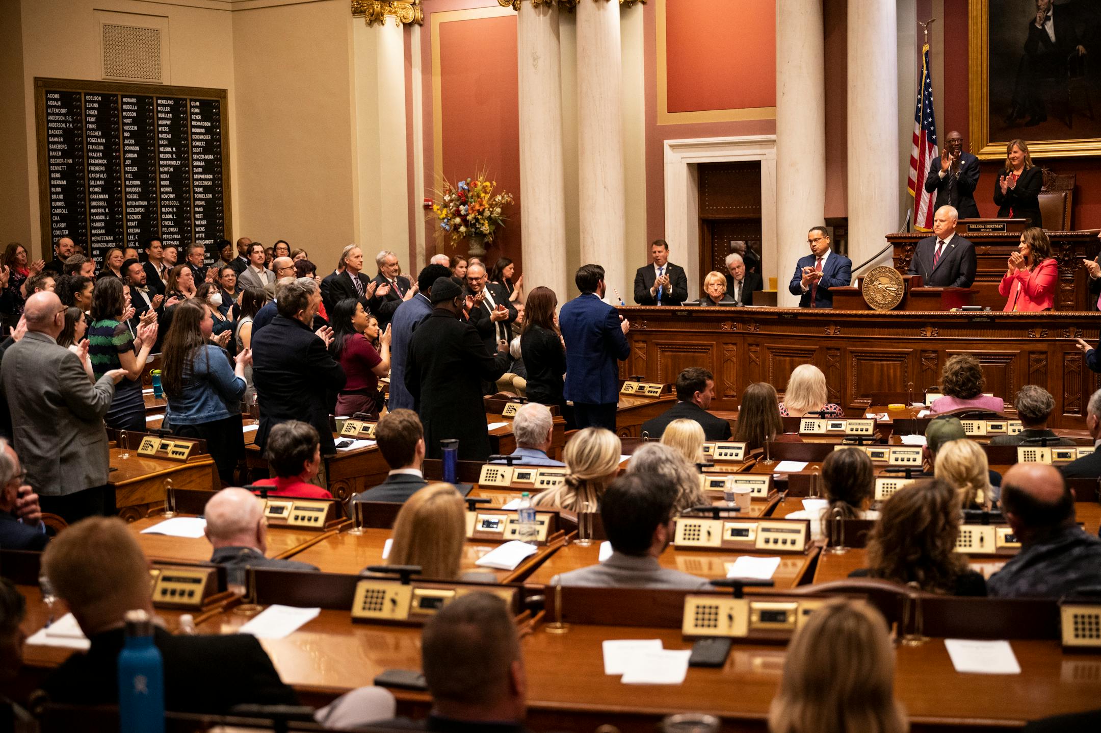 A divided house responds to Minnesota Gov. Tim Walz's plans for a gun control bill during the State of the State address Wednesday night.