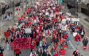 After a program at the East Phillips Community Center, hundreds joined in for the MMIWR 2024: Missing and Murdered Indigenous Relative March in Minnea