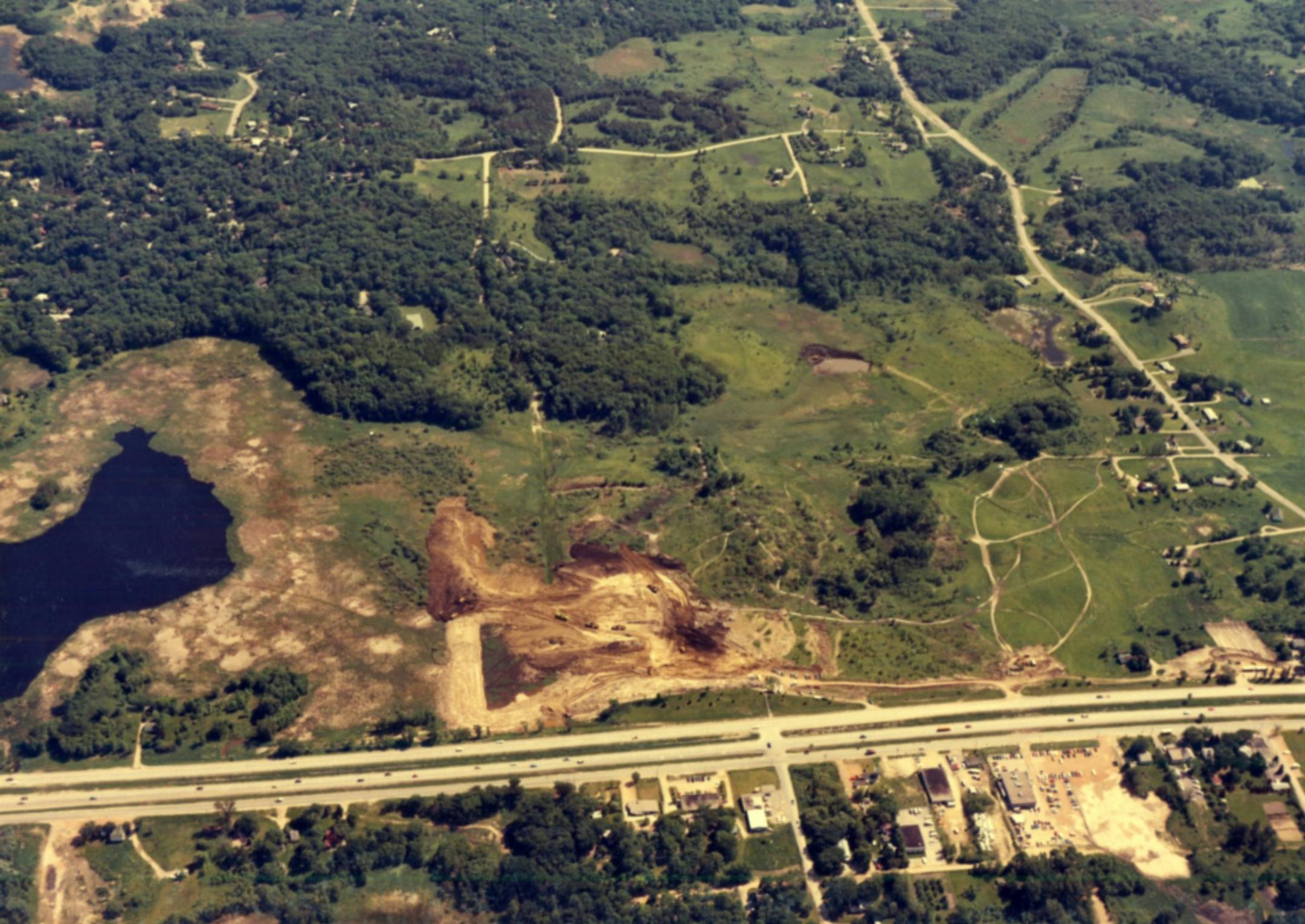 Aerial photo of the Ridgedale area of Minnetonka before the mall was constructed in 1974. Now, in light of a major renovation to the mall, the city is planning for a wave of redevelopment in the surrounding area. Photo submitted by City of Minnetonka.