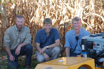 Charlie Bares (left), Kent Cavender-Bares, and John Bares created Rowbot Systems. (Provided by Rowbot)