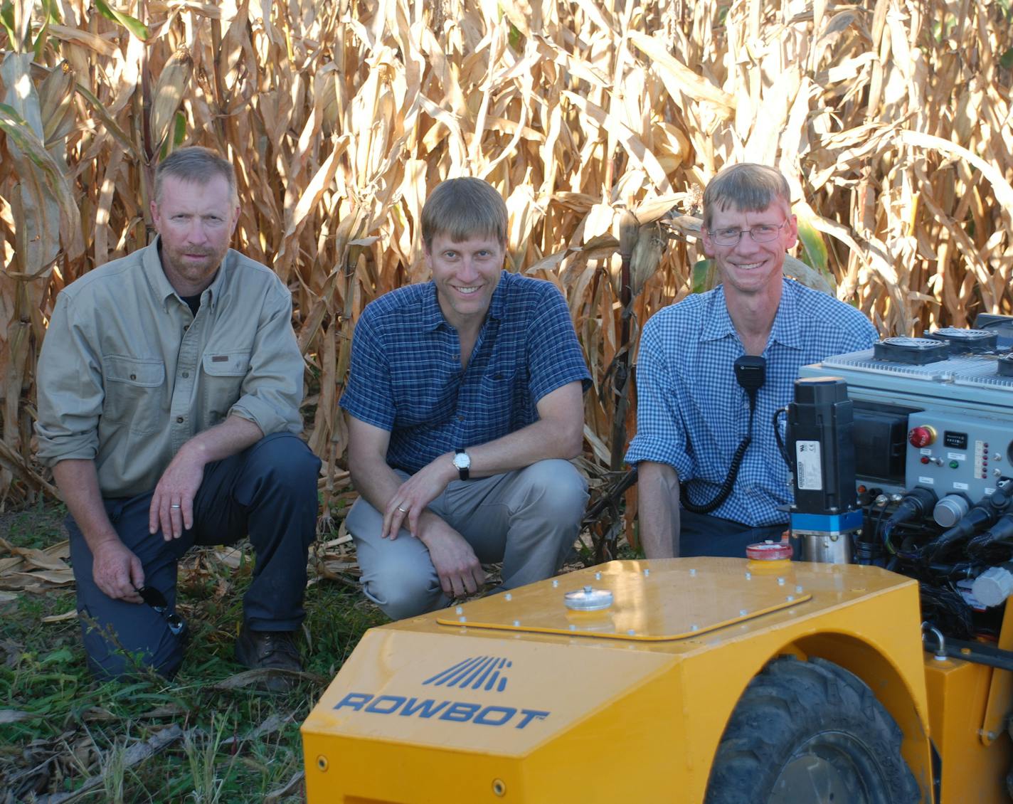 Charlie Bares (left), Kent Cavender-Bares, and John Bares created Rowbot Systems. (Provided by Rowbot)