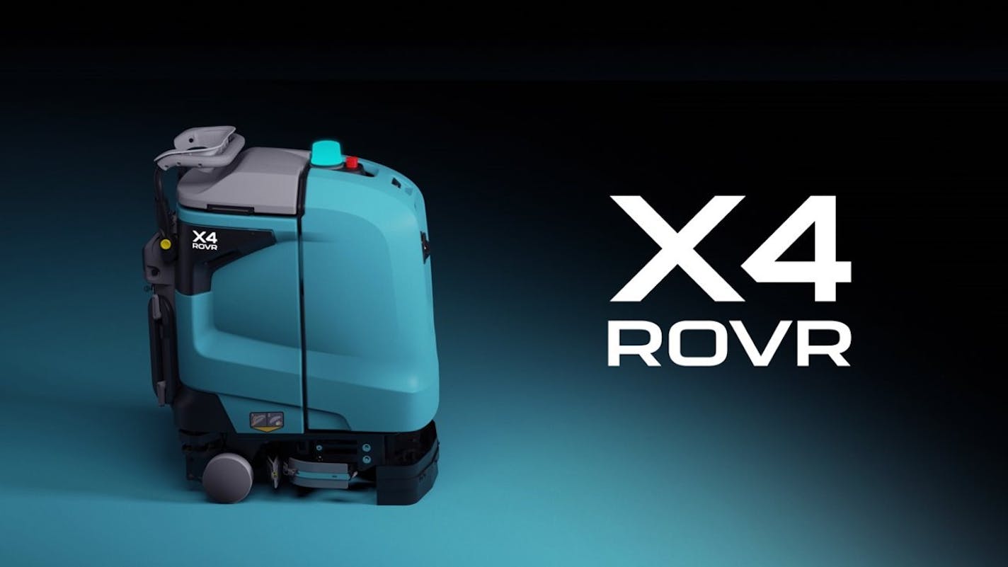 Tennant and Brain Corp. have developed a new robotic floor scrubber the X4 ROVR