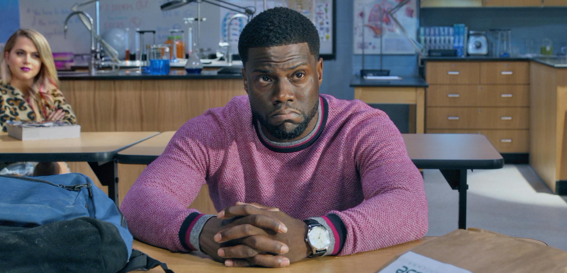 KEVIN HART stars in "Night School," the new comedy from director Malcolm D. Lee ("Girls Trip") that follows a group of misfits who are forced to attend adult classes in the longshot chance they&#x2019;ll pass the GED exam.