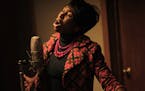 Aretha Franklin, played by Cynthia Erivo, recording at Fame Studios in Muscle Shoals, AL. (Credit: National Geographic/Richard DuCree)