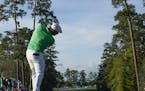 Bryson DeChambeau hits a drive on the 18th hole during the first round for the Masters golf tournament Thursday, April 11, 2019, in Augusta, Ga. (AP P