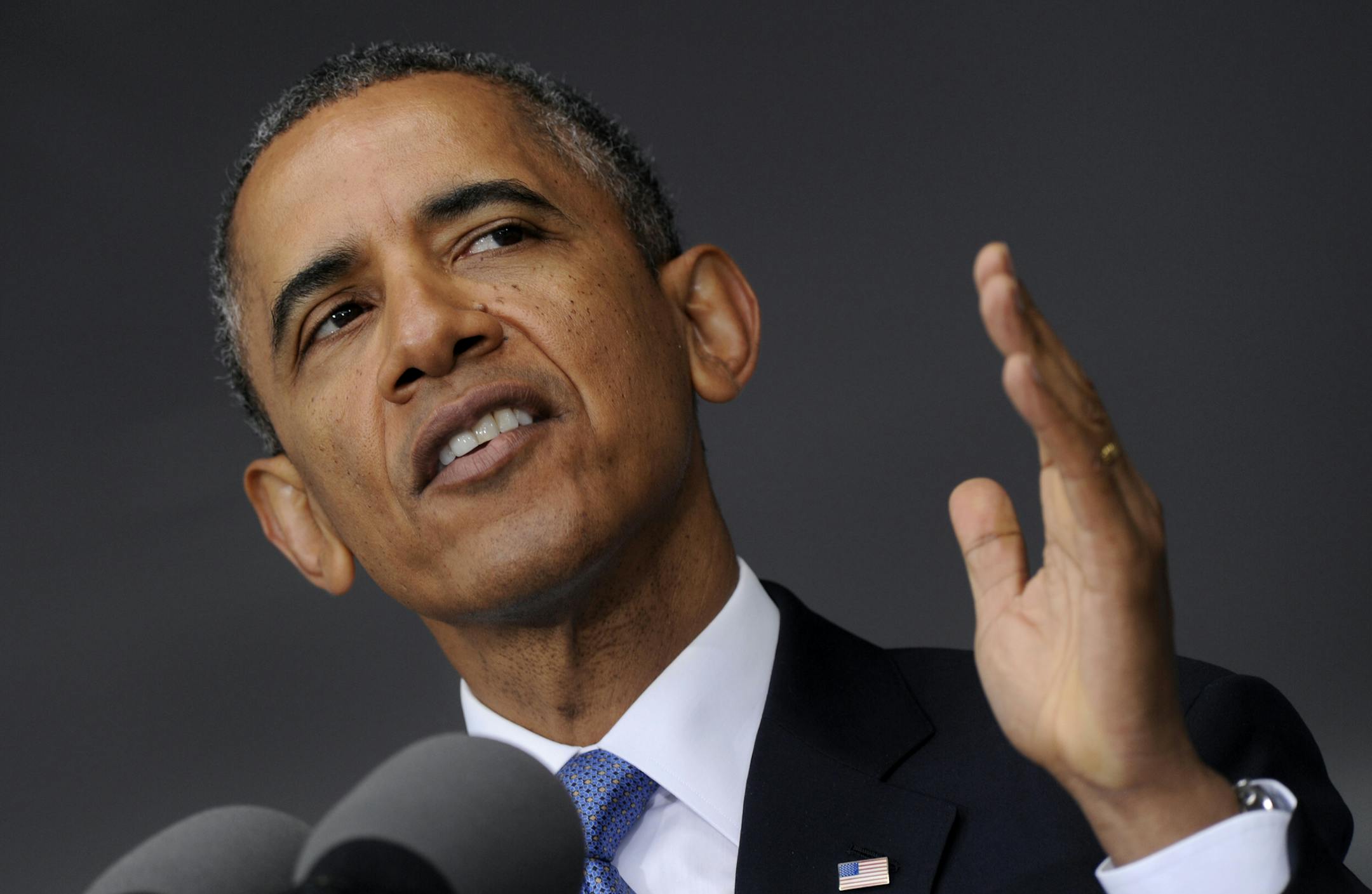 President Barack Obama deliverers the commencement address to the U.S. Military Academy at West Point's Class of 2014, in West Point, N.Y., Wednesday, May 28, 2014. In a broad defense of his foreign policy, the president declared that the U.S. remains the world's most indispensable nation, even after a "long season of war," but argued for restraint before embarking on more military adventures. (AP Photo/Susan Walsh)