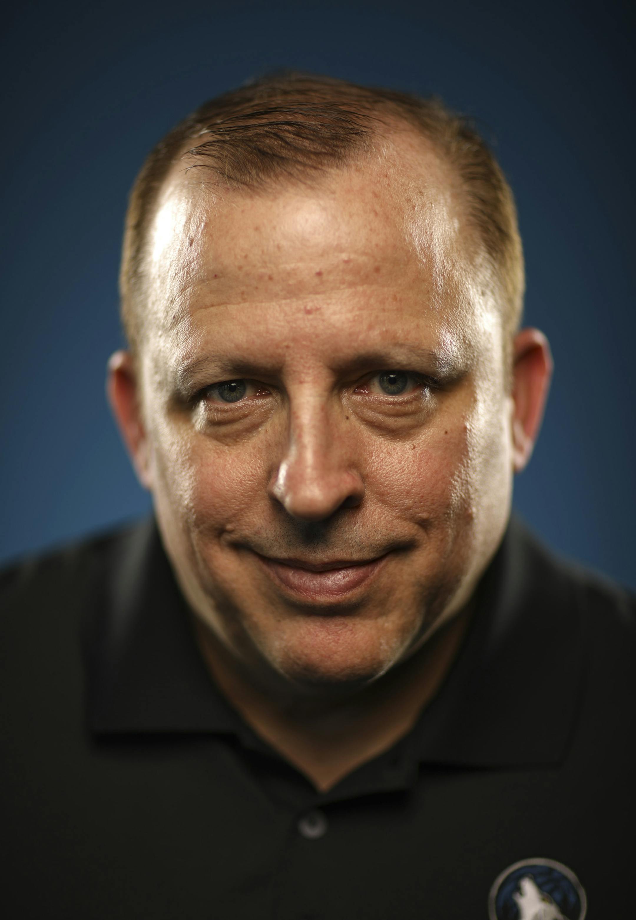 Timberwolves head coach Tom Thibodeau during a portrait session at Media Day Monday afternoon. ] JEFF WHEELER ï jeff.wheeler@startribune.com The Minnesota Timberwolves held their Media Day Monday afternoon, September 26, 2016 at Mayo Clinic Square in Minneapolis.