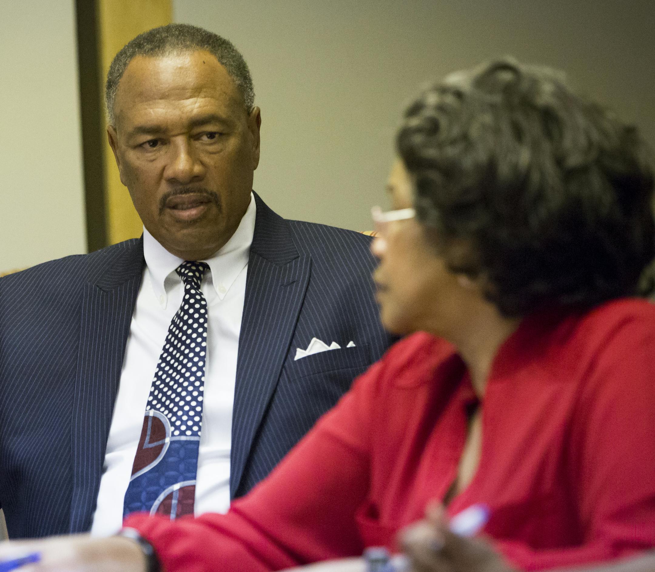 Community Action of Minneapolis chief executive Bill Davis listened during roll call in a board meeting in Minneapolis, Minn., on Tuesday, September 23, 2014. ] RENEE JONES SCHNEIDER &#x201a;&#xc4;&#xa2; reneejones@startribune.com