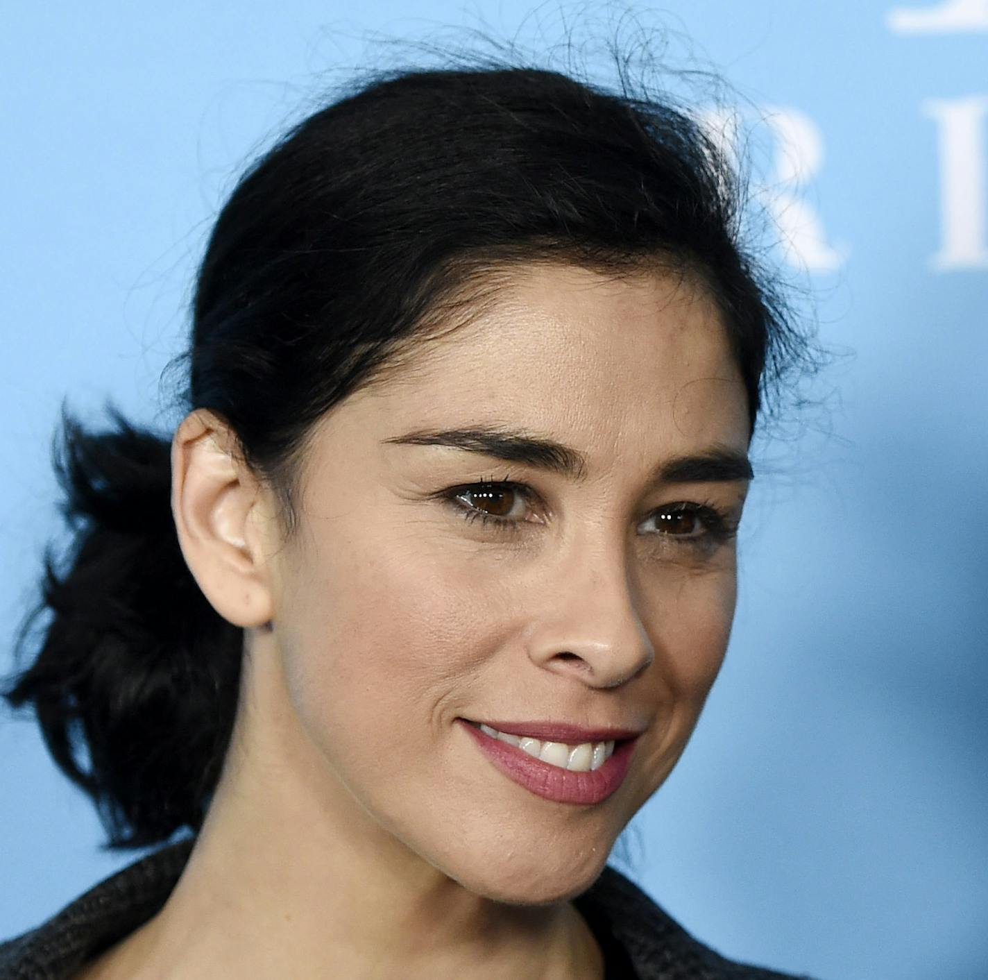 Comedian/actress Sarah Silverman, left, and actor Michael Sheen pose together at the premiere of the film "Love & Friendship" at the Directors Guild of America on Tuesday, May 3, 2016, in Los Angeles. (Photo by Chris Pizzello/Invision/AP)