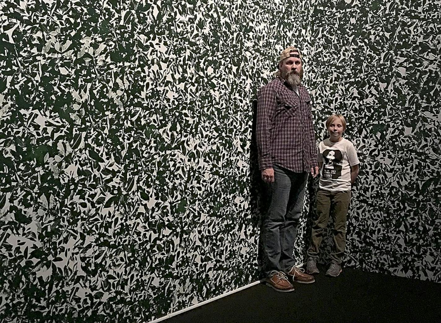 Matt and Madeline (Maddy) Logelin, 8, at the Geffen Center, Museum of Contemporary Art in Los Angeles.