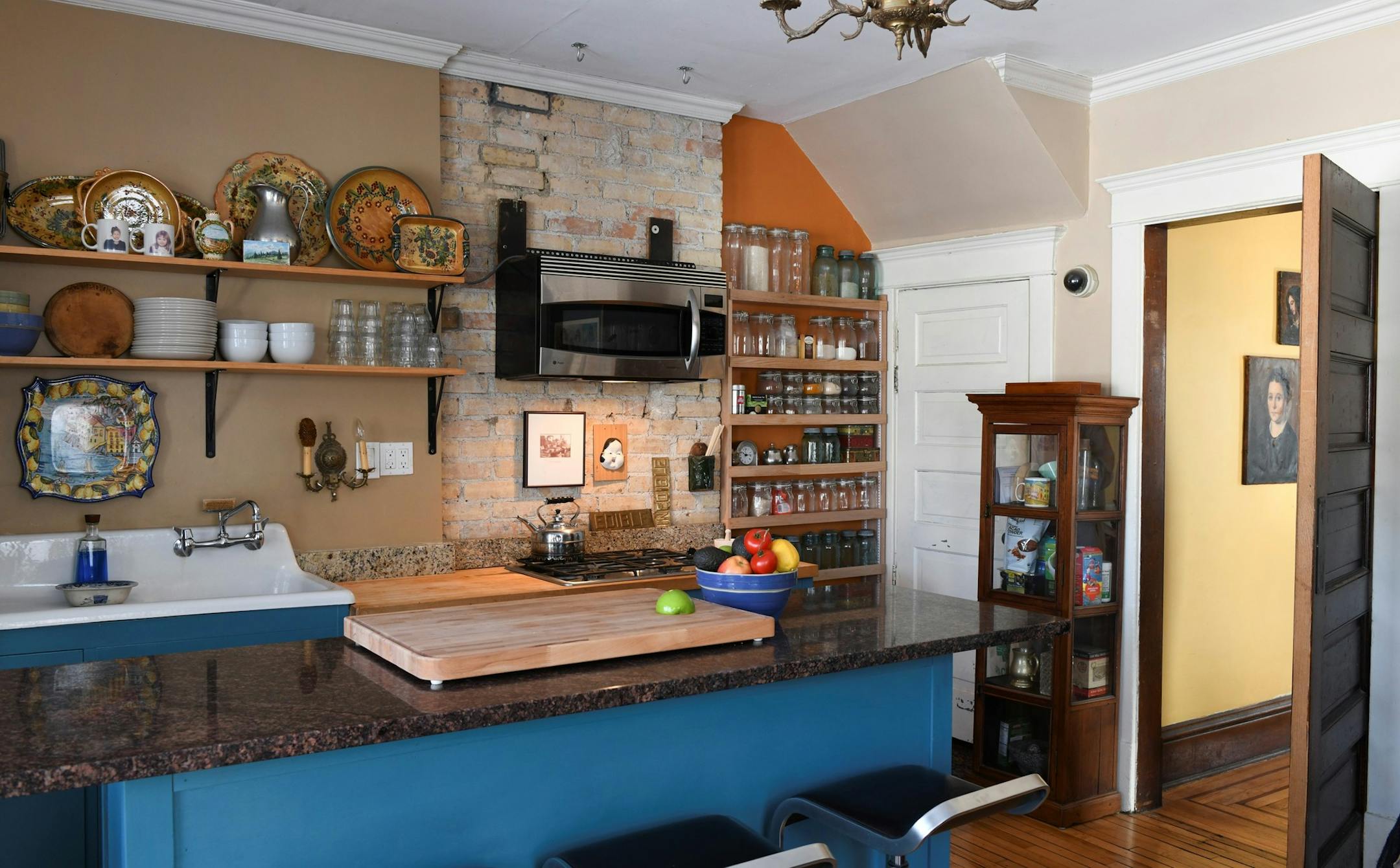 A kitchen in the 1909 duplex.