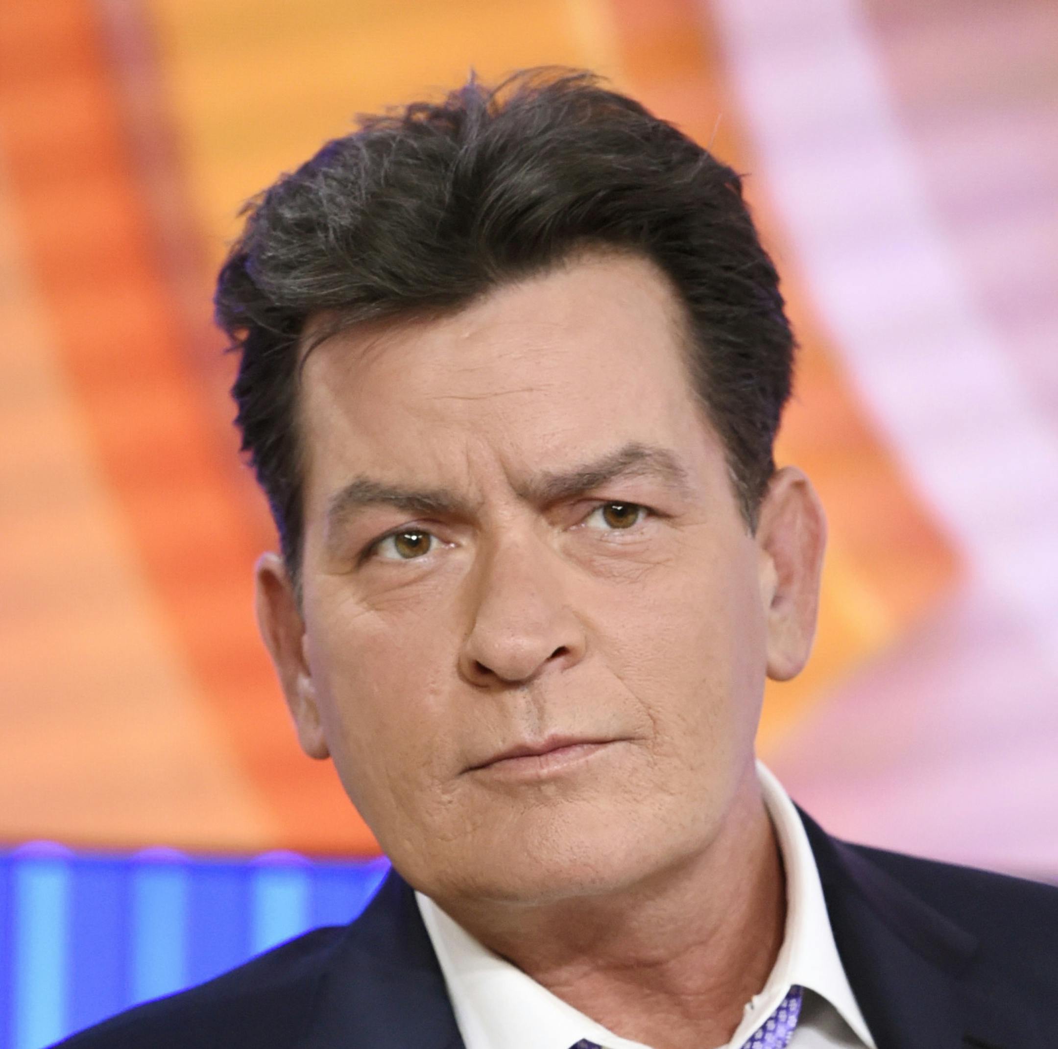 Actor Charlie Sheen appears during an interview, Tuesday, Nov. 17, 2015 on NBC's "Today" in New York. In the interview, the 50-year-old Sheen said he tested positive four years ago for the virus that causes AIDS. (Peter Kramer/NBC via AP)