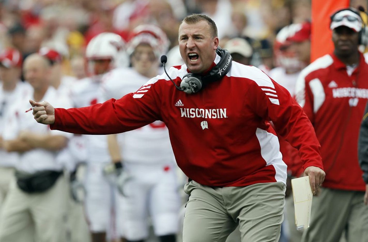 Wisconsin head coach Bret Bielema.