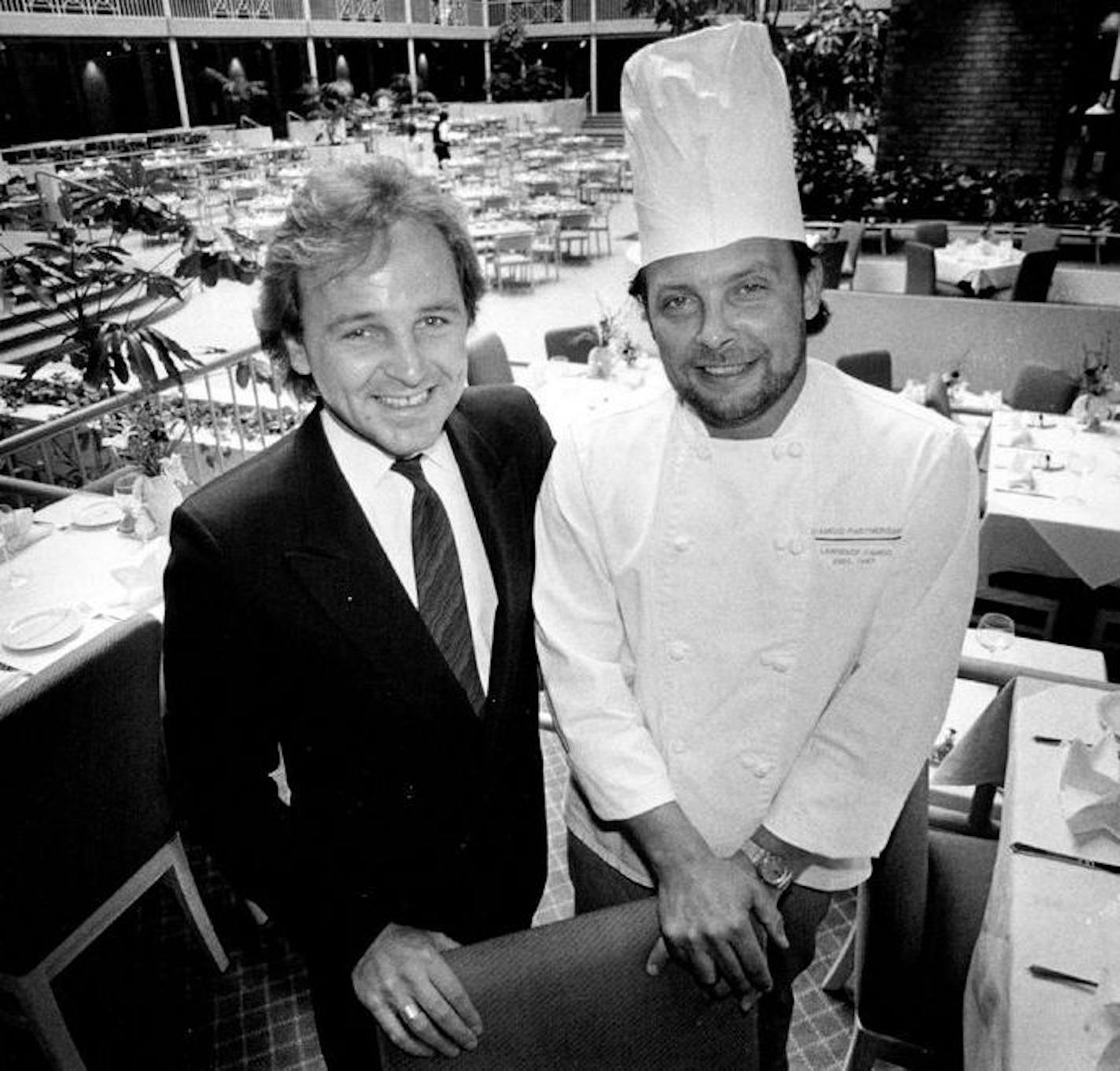 May 1, 1985 Richard D'Amico, left, persuaded his brother Larry to join him as executive chef at Primavera and the International Cafe in International Market Square. Darlene Pfister, Minneapolis Star Tribune ORG XMIT: MIN2015121811082124