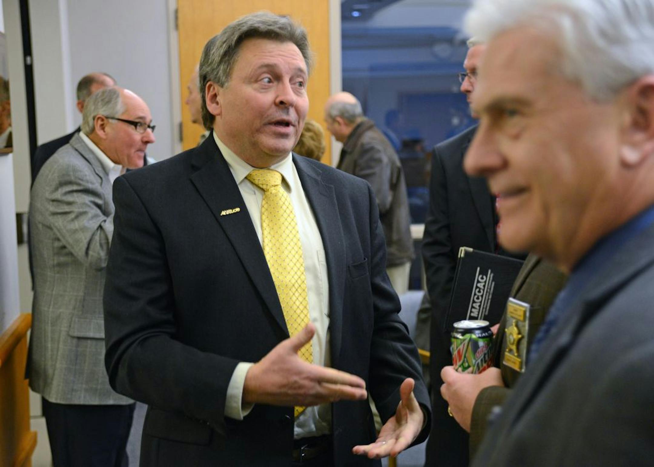 There was a gathering at the Anoka County Government Center that honored Andy Westerberg and fellow board member Dan Erhart, who also lost in the November election, for their service. Andy Westerberg talked to some of his friends and constituents at the party in his honor.