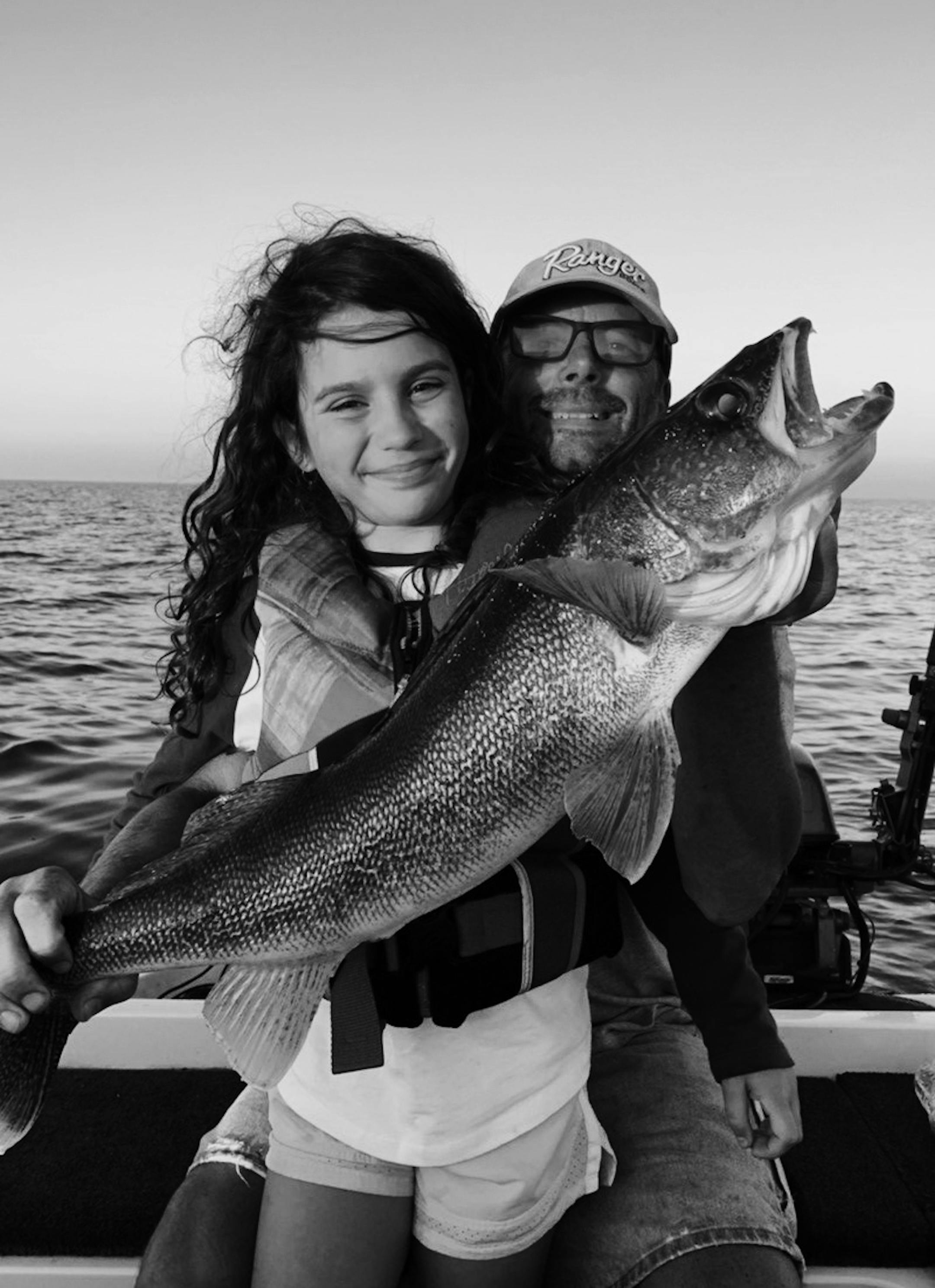 Charlize Hyser, age 10, of Hanover, caught this 29-inch walleye while fishing Lake of the Woods with her uncle Joe. She used her favorite "blue thunder" St. Croix rod.