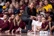 Gophers women's basketball coach Dawn Plitzuweit endured the final minutes of the fourth quarter of Wednesday's 108-60 loss to Iowa at Williams Arena.