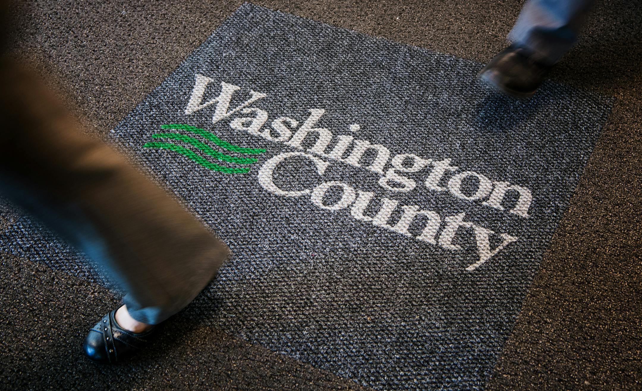 The front lobby of the new Washington County public works complex. ] GLEN STUBBE * gstubbe@startribune.com Tuesday, May 24, 2016 Population growth overwhelmed Washington County public works operations to the point that the county replaced a smaller, deteriorating complex with a $19 million model, which opens this summer. Timing was fortunate for engineers, because the county now has a record number of road and bridge projects underway. Washington County commissioners, and Public Works Director D