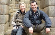 Tara and Jordan Harvey, founders of Knowmad Adventures, at Machu Picchu, Peru, in 2013.