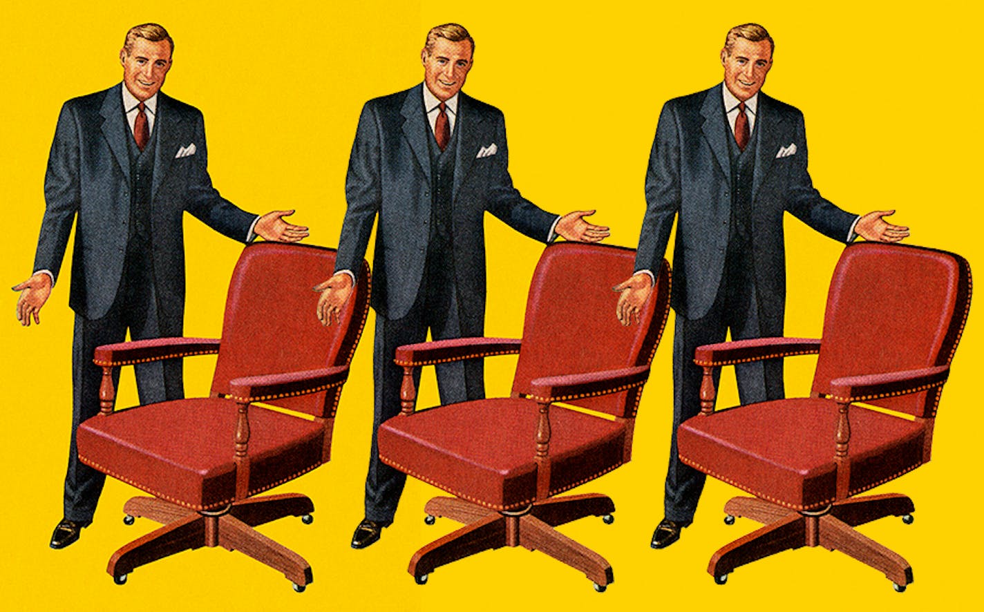 Businessman and Office Chair