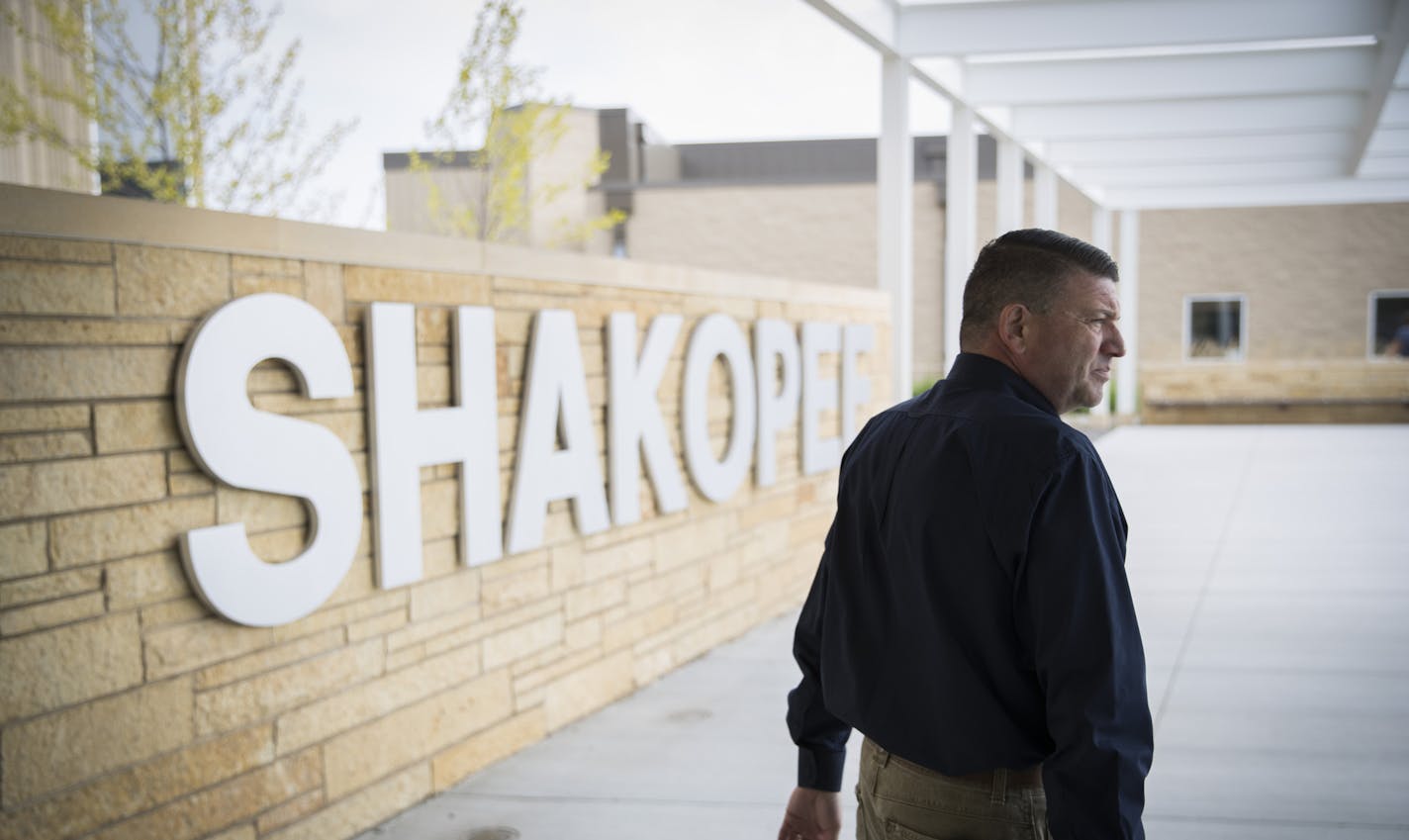 City administrator Bill Reynolds walks through the Shakopee Community Center on Sept. 1.