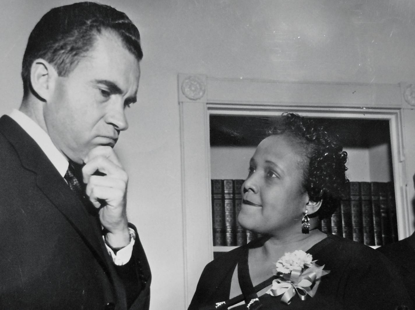 Ethel Payne with Vice President Richard Nixon (Courtesy of James A. Johnson)