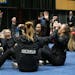 Lakeville North reacted to a first place win in the class AA gymnastics team final on Monday, February 21, 2020 at the Xcel Energy Center in St. Paul