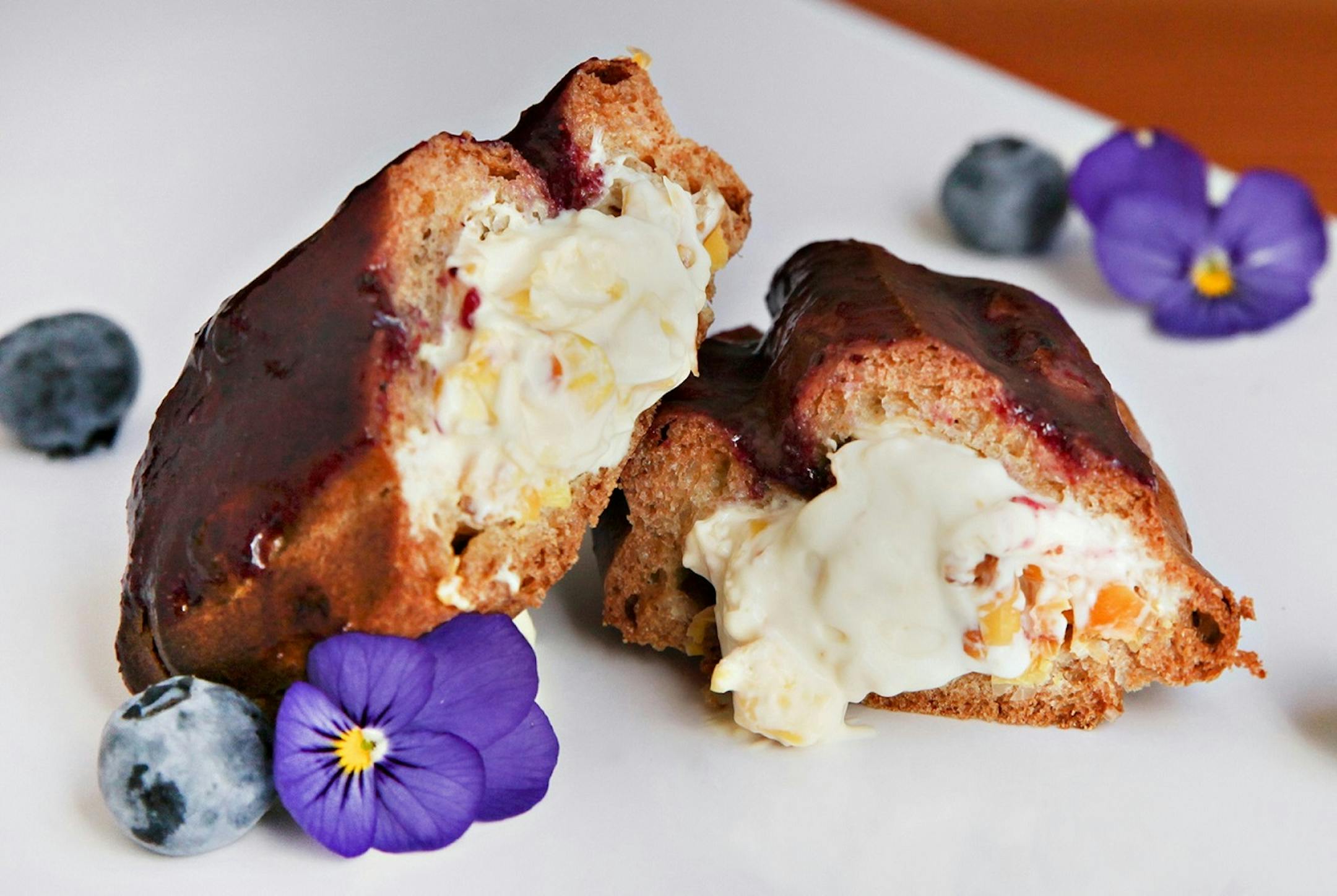 Sweet Corn Blueberry Eclair