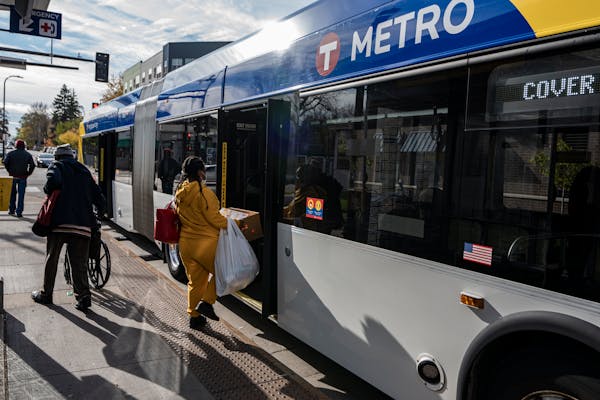 The C Line arterial bus rapid transit service between Minneapolis and Brooklyn Center is one of three such lines in the Metro Transit system.