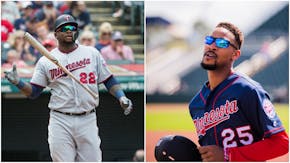 Miguel Sano (left) and Byron Buxton