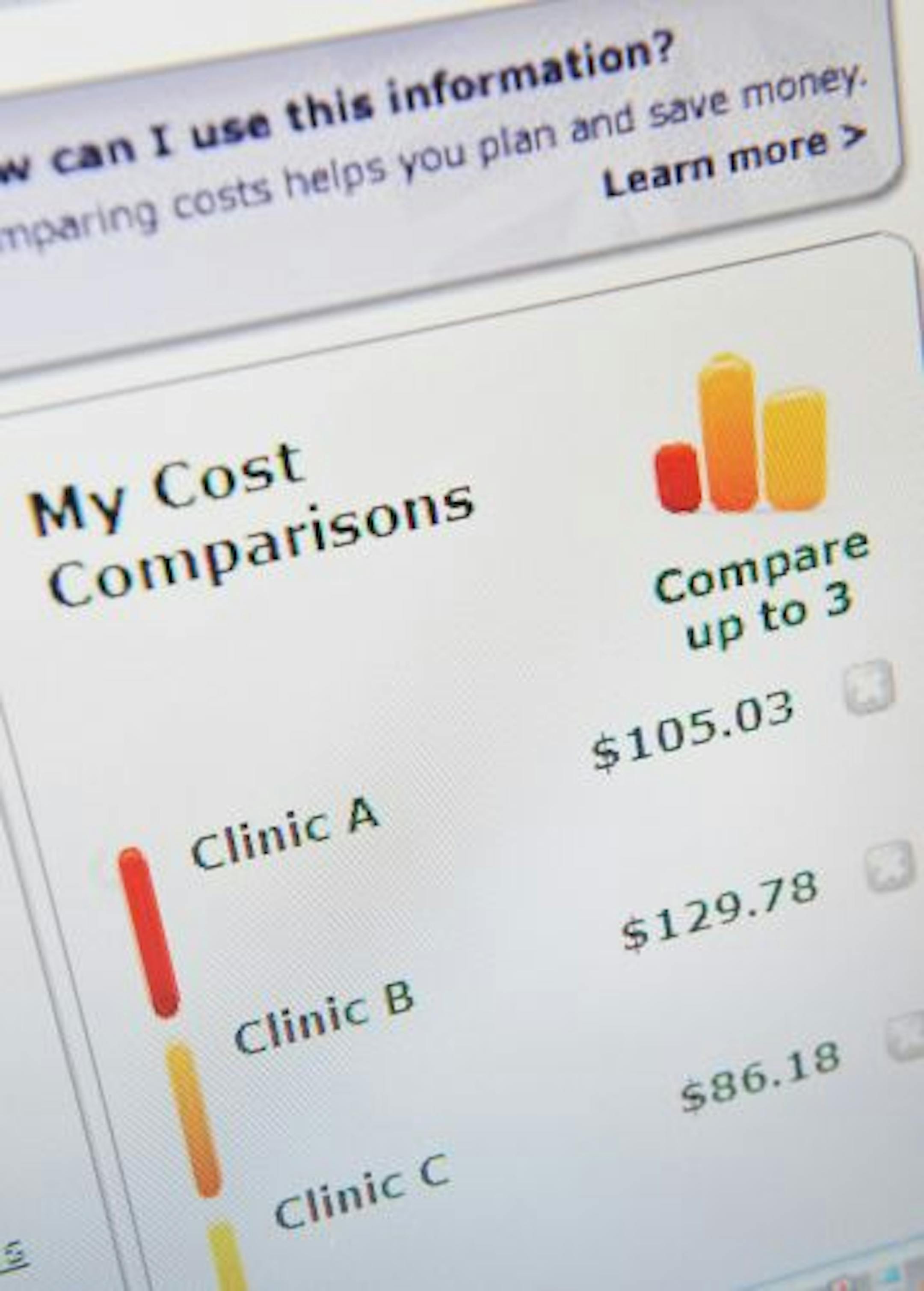 HealthPartners customers have a new online comparison shopping tool to help them nail down the exact cost of nearly 100 health care services at 500 hospitals and clinics in Minnesota.