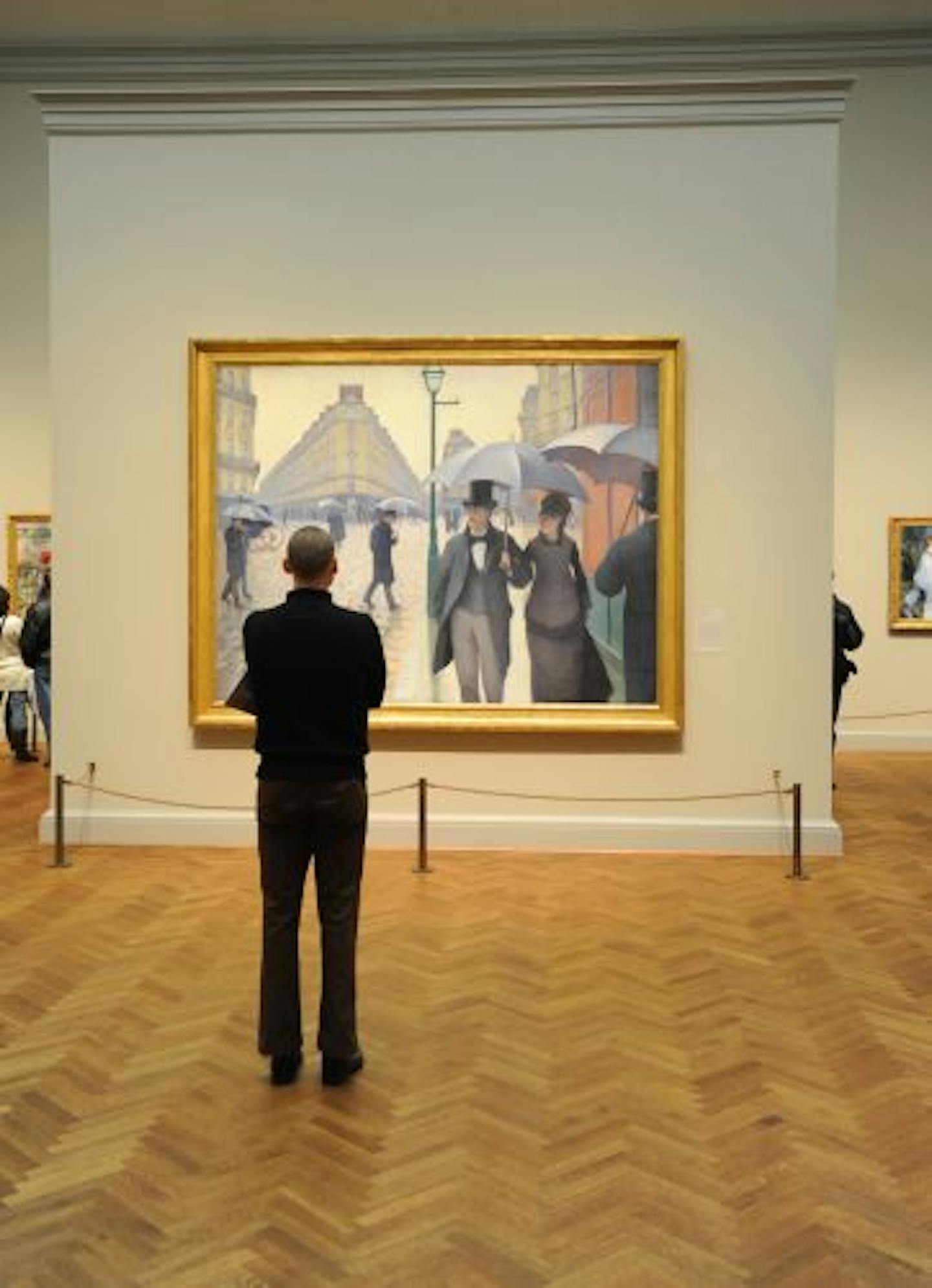 The Art Institute of Chicago- Illinois- painting by Gustave Caillebotte- Paris Street- Rainy Day