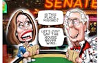 Sack cartoon: Pelosi vs. McConnell