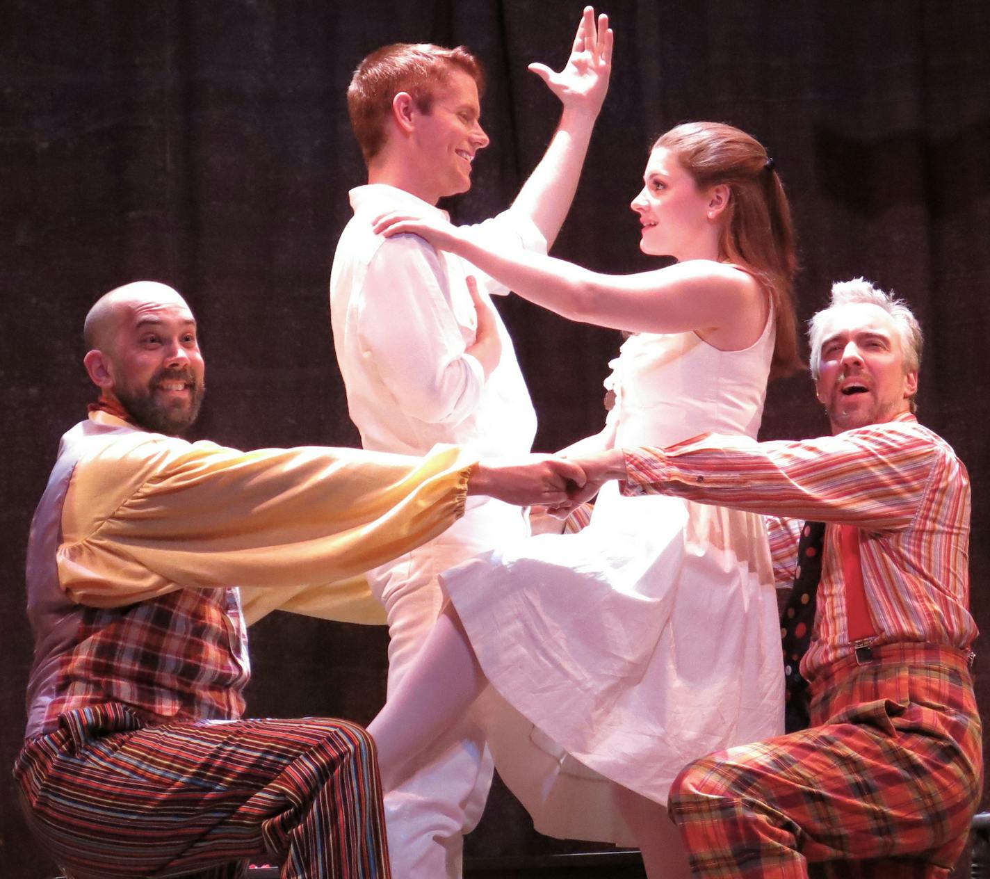 Credit: Bob Eyestone Jeffrey Madison, Matt Berdahl, Quinn Shadko and Paul R. Coate in Skylark Opera's "The Fantasticks."