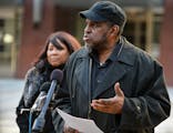 Activist Mel Reeves delivered a prepared statement to the media in 2017 in response to the shooting of 25-year-old Chard Robertson, of Minneapolis, by