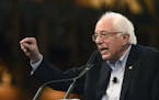 Democratic presidential candidate Sen. Bernie Sanders, I-Vt. speaks at the University of Chicago, Monday, Sept. 28, 2015, in Chicago.