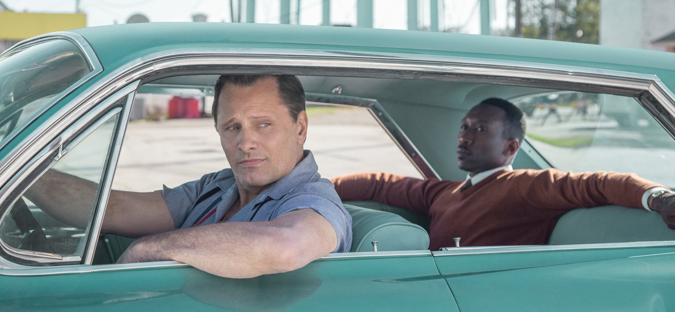 Viggo Mortensen and Mahershala Ali in the film "Green Book." (Universal Pictures) ORG XMIT: 1244636
