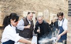 Credit: Melissa Hesse Chefs Jose Andreas and Ferran Adria, with and Bachelor Farmer chef Paul Berglund at an event at Bachelor Farmer.
