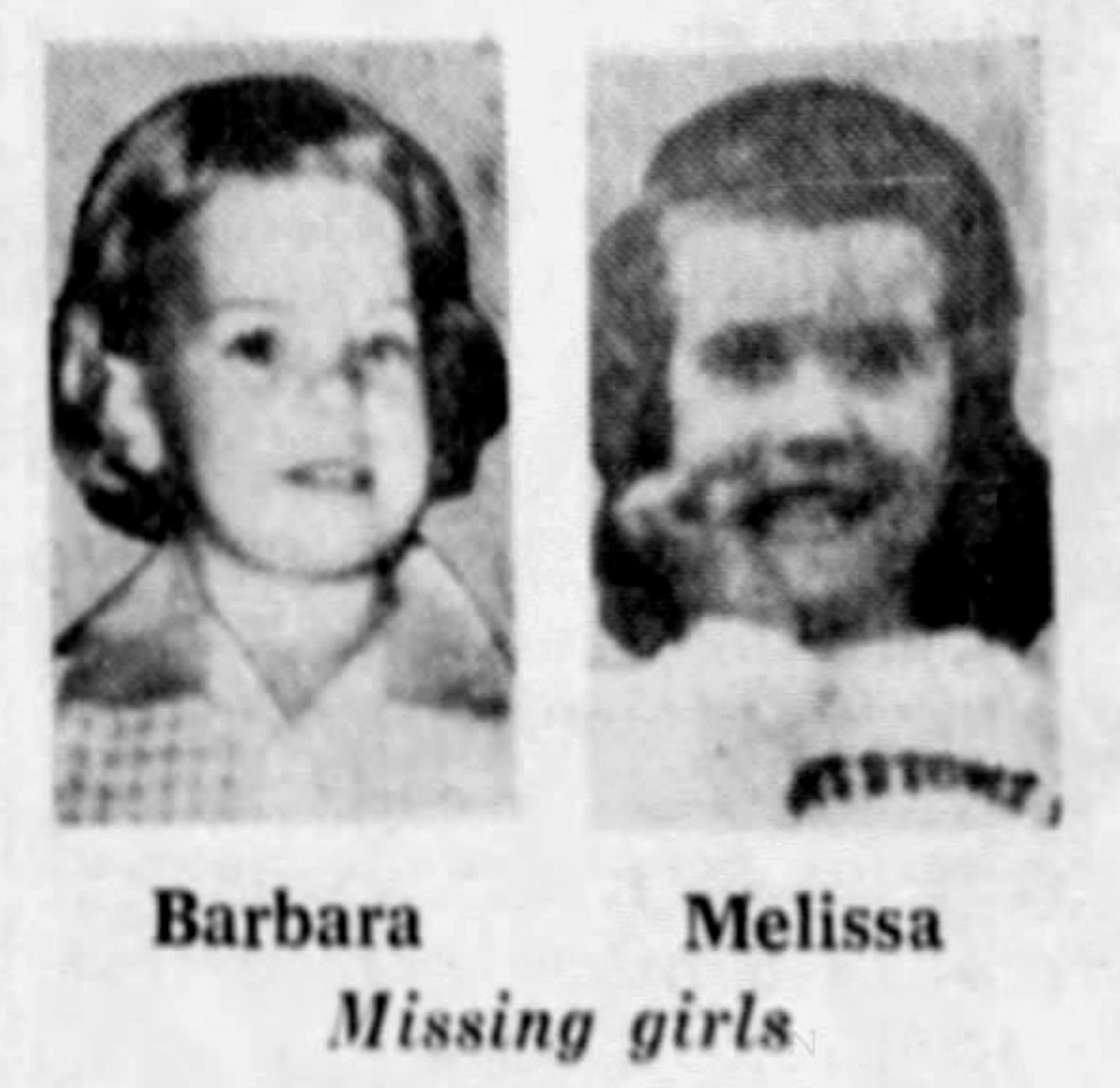 Photos of Barbara Ann Foshaug, 4, and Melissa Ann Lee, 5
