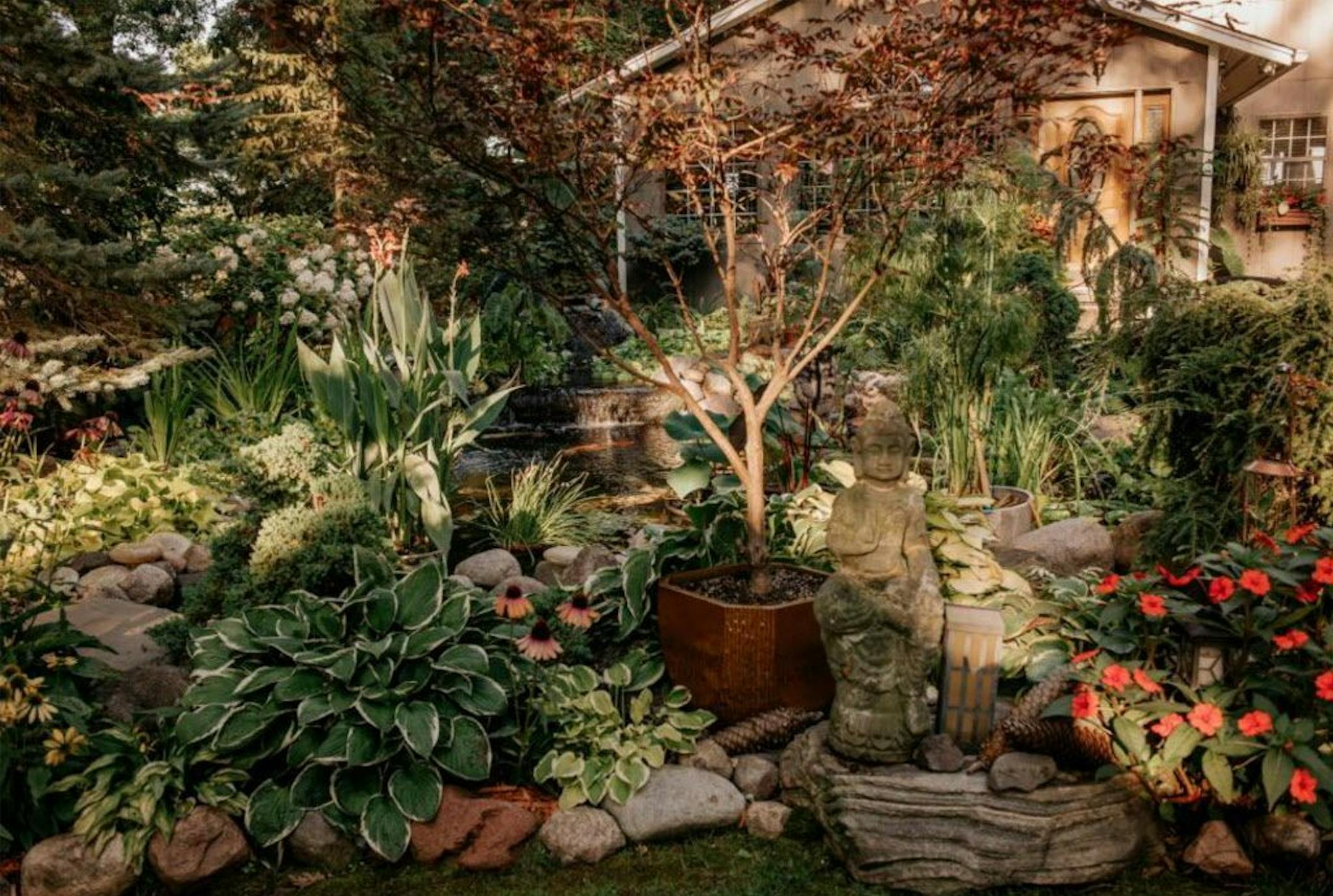 Provided A tranquil lake in East Bethel is the setting for Diane Harvey's multiple gardens.