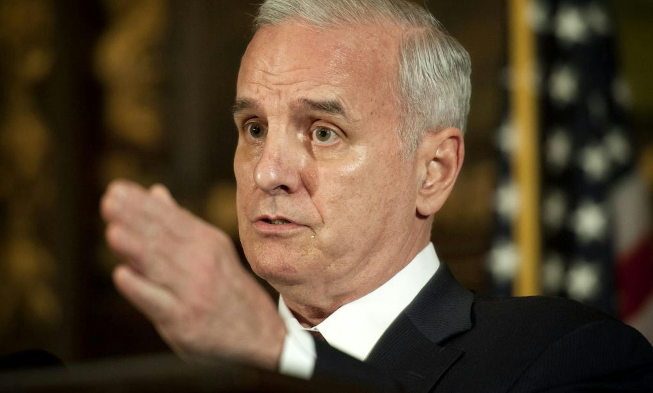 Gov. Mark Dayton criticized URS during the 2010 campaign, saying he was "outraged" by company memos about the I-35W bridge.