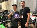 Vikings safety Harrison Smith, right, posed with Jackson Strong at the X Games on Saturday, July 21, 2018, at U.S. Bank Stadium in Minneapolis. (Andre