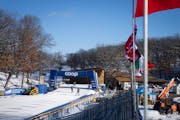 Crew and volunteers prepped the course before the start of the COOP FIS Cross Country World Cup at Theodore Wirth Park in Minneapolis on Friday.