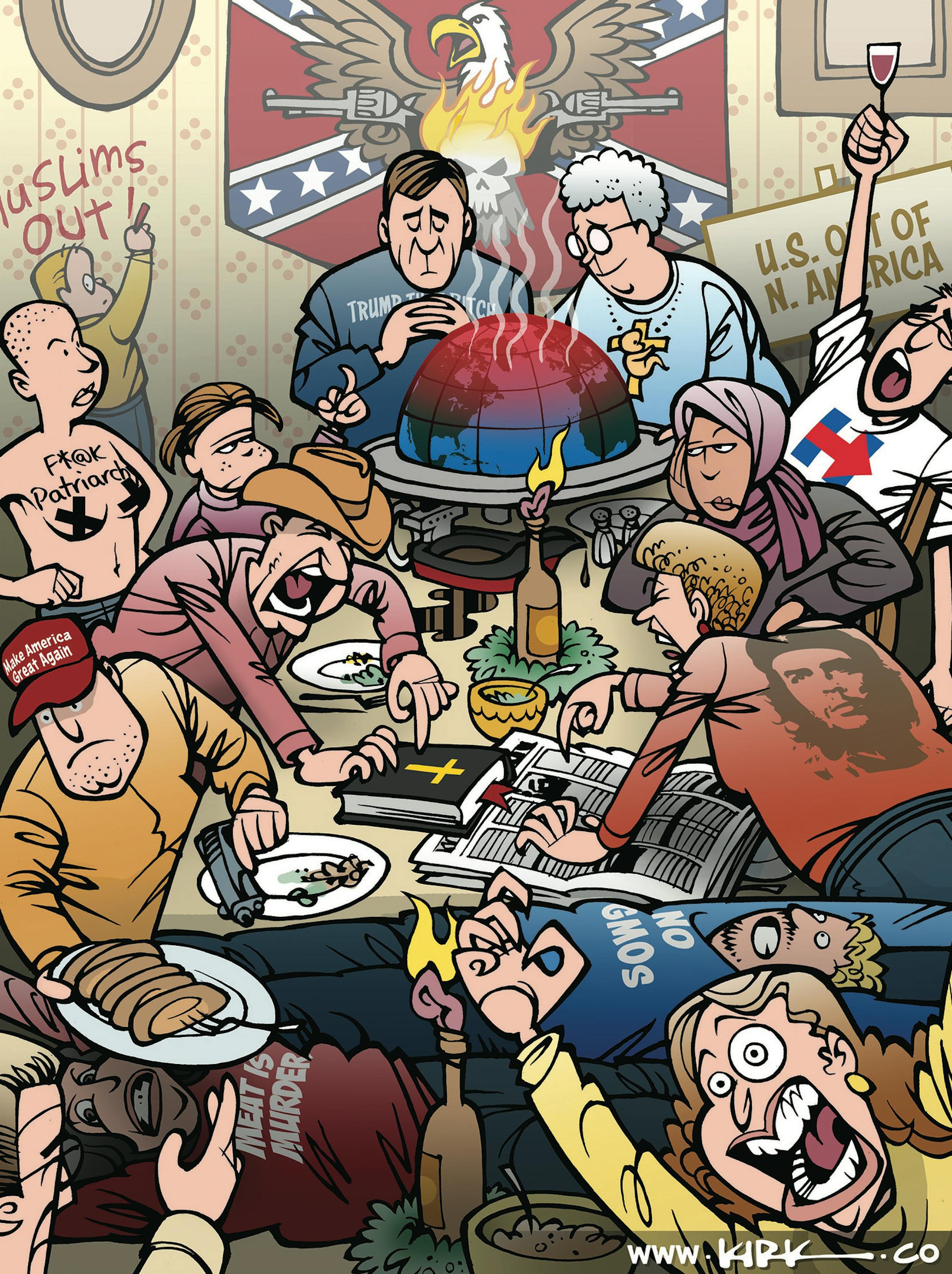 Kirk Anderson/Thanksgiving Cartoon