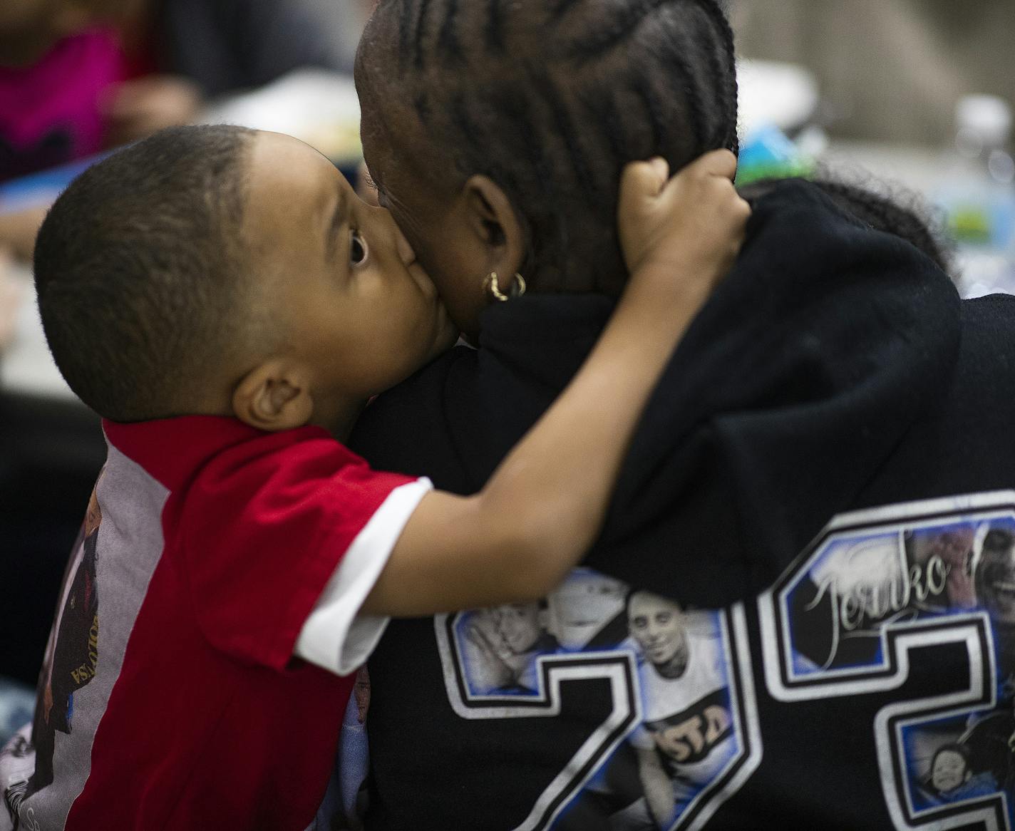 Jeriko Dejvaun Boykin Jr. 4, kissed his grandmother Catherine Harris at a listening session about the violence in St. Paul. Four-year old Jeriko , was in the car when his dad Jeriko Dejvaun Boykin Sr. was shot and killed October 6, 2019 in St Paul. He was 23 years old. ] Jerry Holt &#x2022; Jerry.Holt@startribune.com St. Paul Mayor Melvin Carter hosted at Tuesday night community listening sessions about the violence in St. Paul November 12, 2019 at Rice Recreation Center in St.Paul, MN.