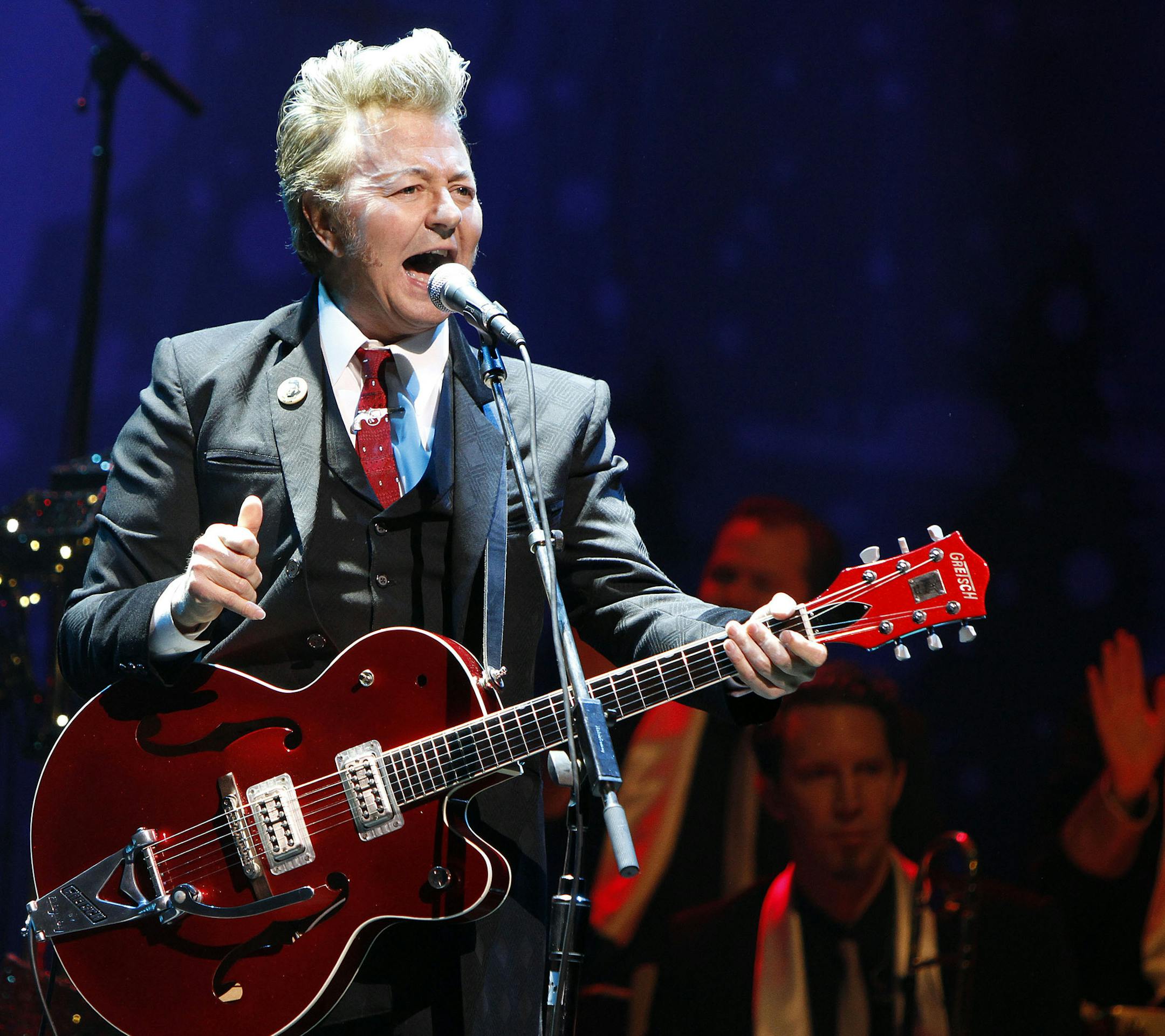 Rock-a-billy star Brian Setzer performed in concert at the Cobb Energy Centre on December 7, 2013 in Atlanta, GA. (Photo by Dan Harr/Invision/AP Images) ORG XMIT: 04181313242